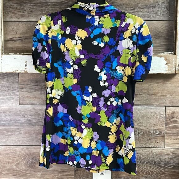 Notations Ladies Dress Top, Size Small, Black Multicolor, Size Small - Picture 8 of 9